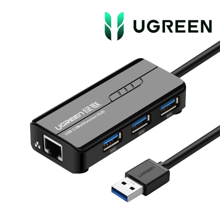 Ugreen HUB USB 3.0 to 3 x USB 2.0   RJ45 Port