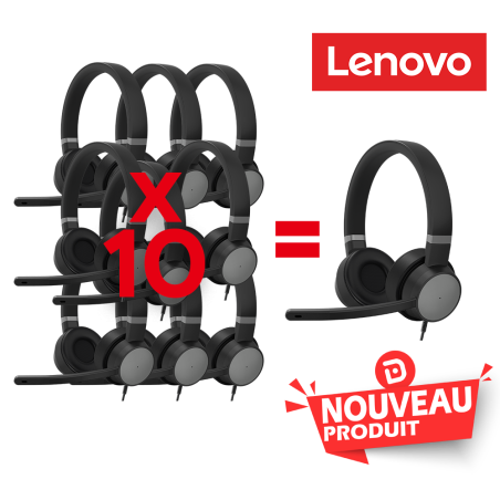 LENOVO PACK 10 X HEADSET Go Wired ANC   1 OFFERT