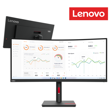 LENOVO MONITOR T34w-30 34  Ultrawide QHD Curved
