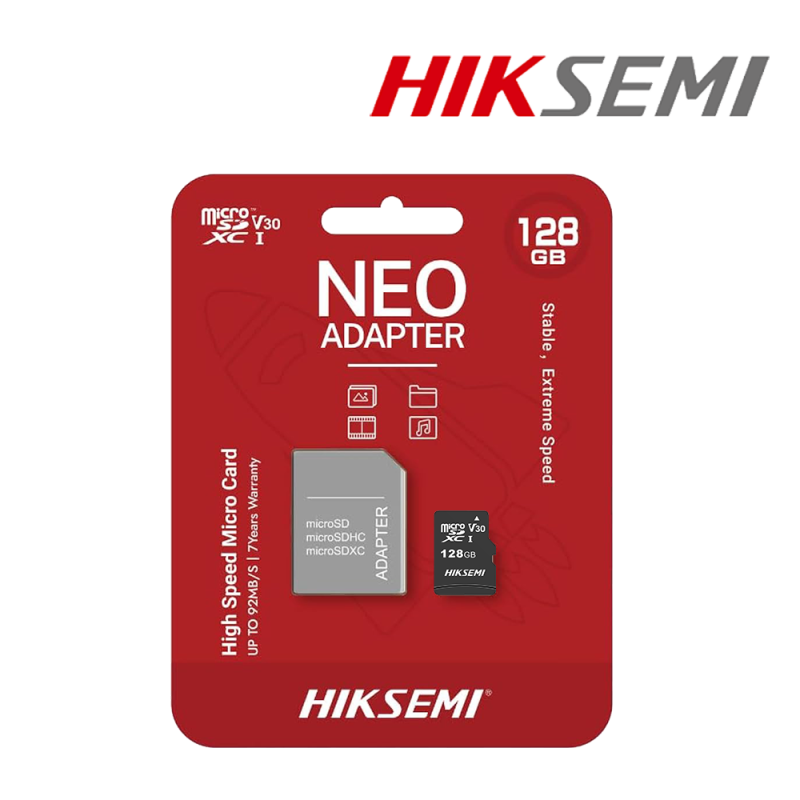 MICROSD HIKSEMI 128GB CLASS 10 V30 ADAPTER 7YW