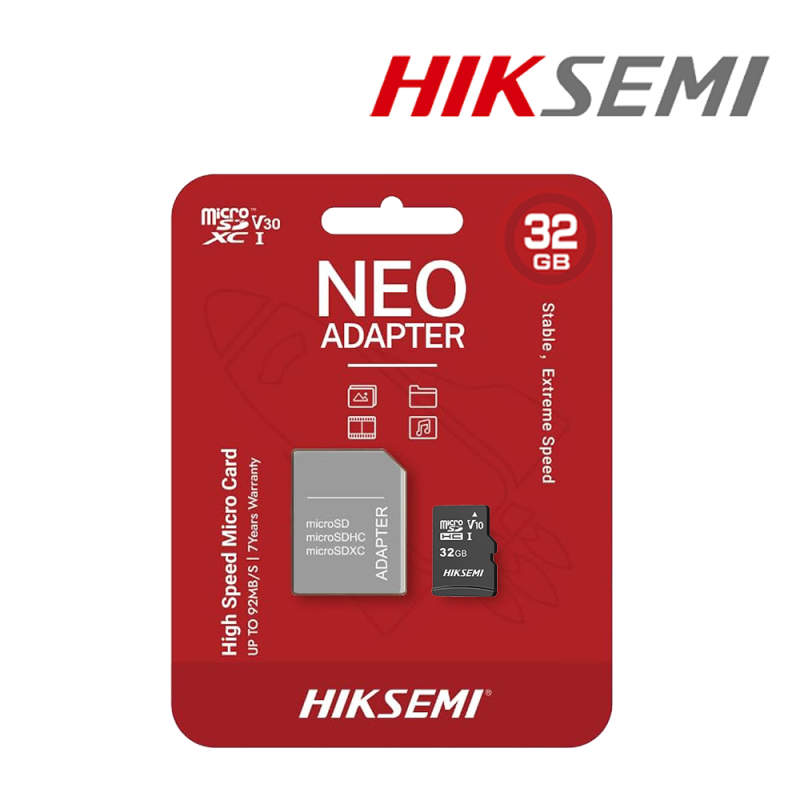 MICROSD HIKSEMI 32GB CLASS 10 ADAPTER 7YW