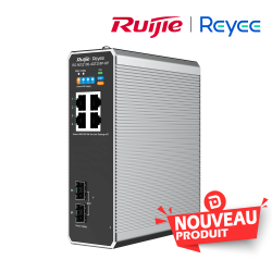 Reyee Switch Industriel 6 Ports 4 PoE  2 SFP