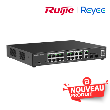 Reyee Switch 20 Ports Gb  16 PoE  2RJ45 2SFP  250W