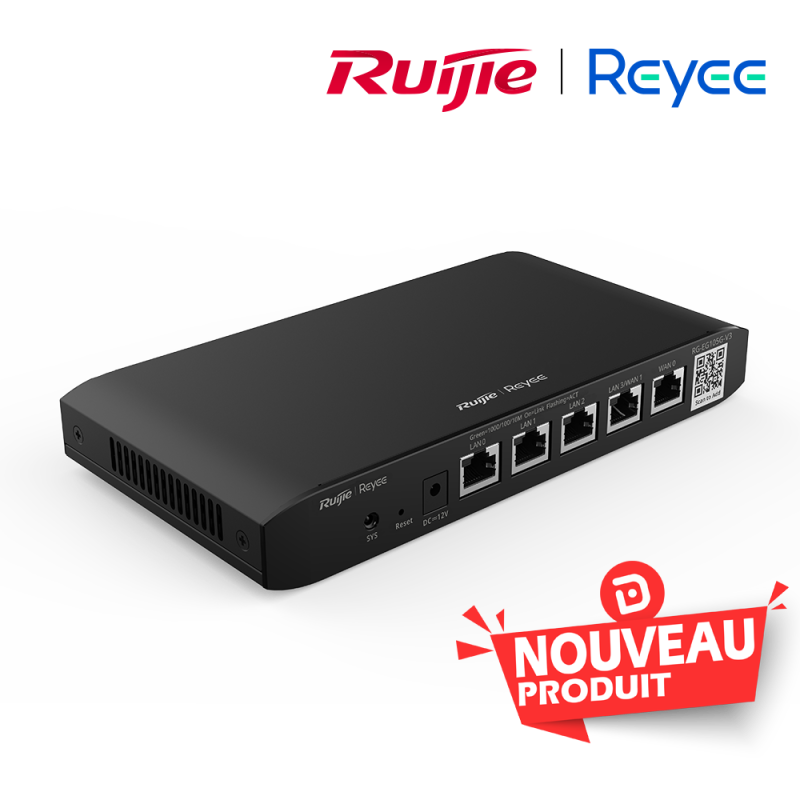 Reyee Routeur 5 Ports Gb 600Mbps 100Users