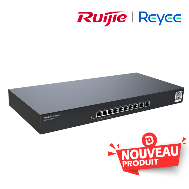 Reyee routeur 10 Ports Gb 1.5Gbps 300Users  