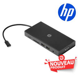 HP Travel USB Type C Multi Port Hub - Black