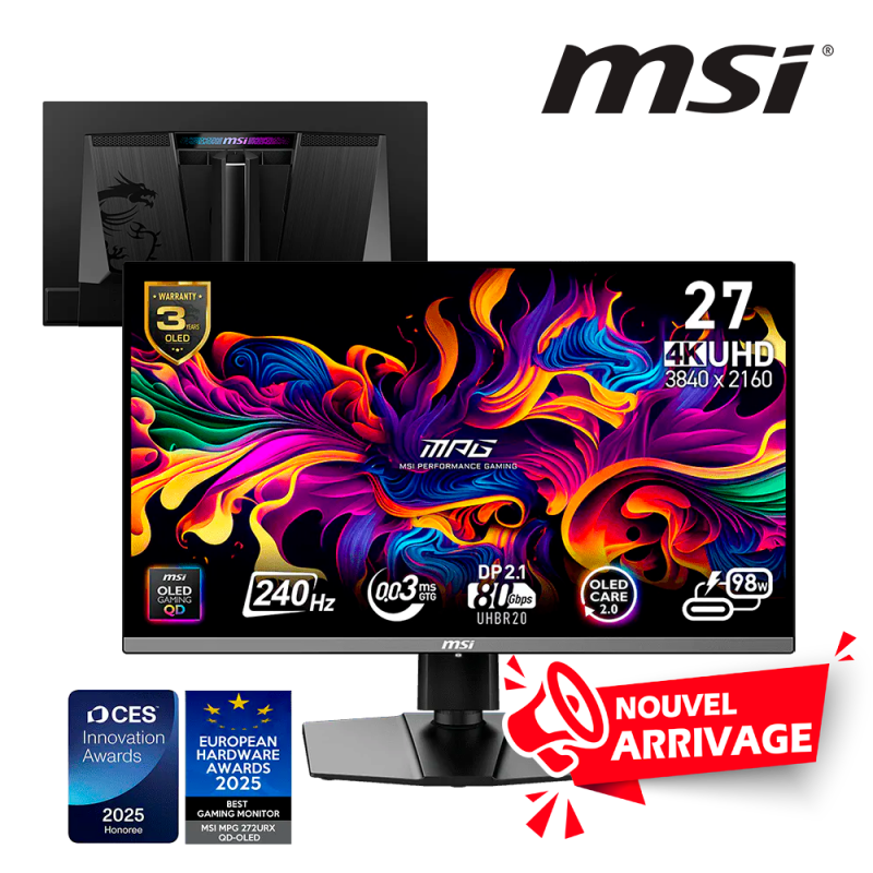 MSI MONITEUR MPG 272URX QD-OLED