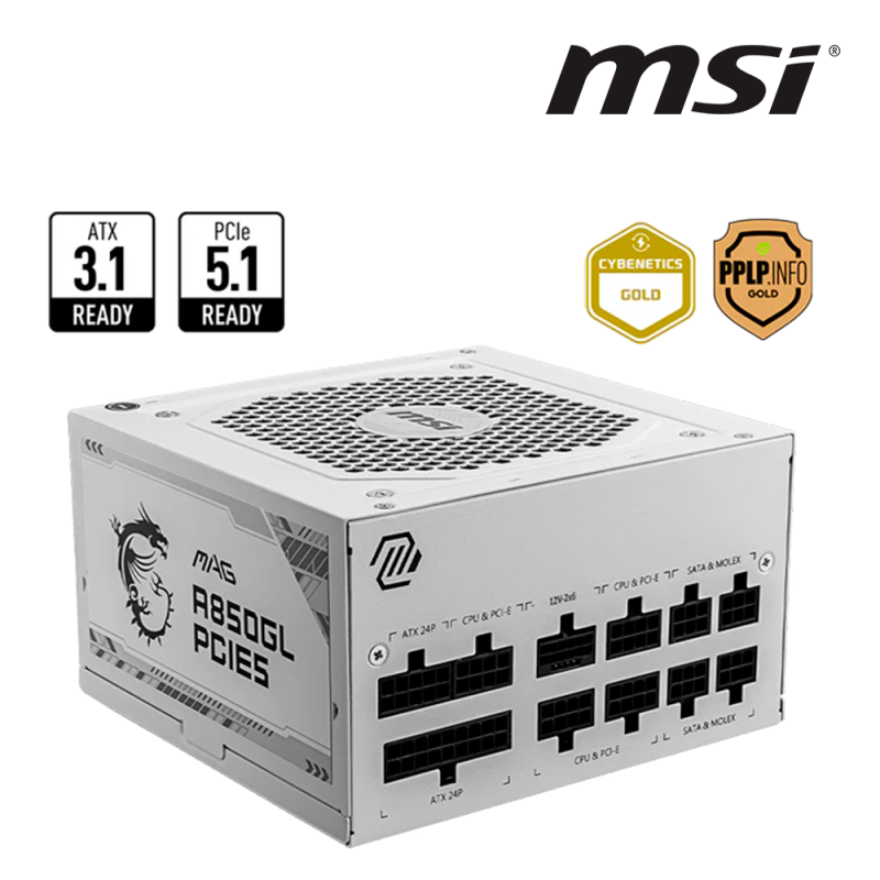 MSI ALIMENTATION MAG A850GL PCIE5 WHITE