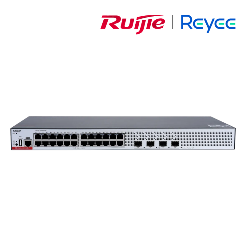 Ruijie Switch 24 ports RJ45 4 SFP   PoE   370W    