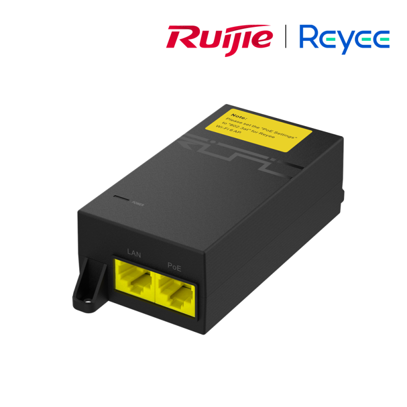 Reyee 1-port PoE adapter  1000Base-T  52V  31.2W  