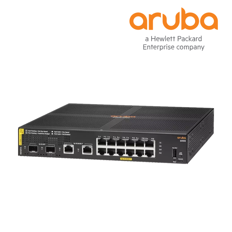 Aruba CX 6000 12p Class4 PoE 2p SFP 1G 139W Switch
