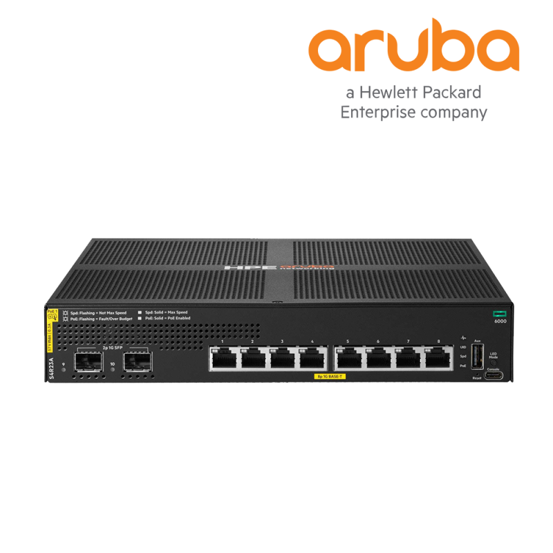 Aruba CX 6000 8p Class4 PoE 2p SFP 1G 67W Switch 